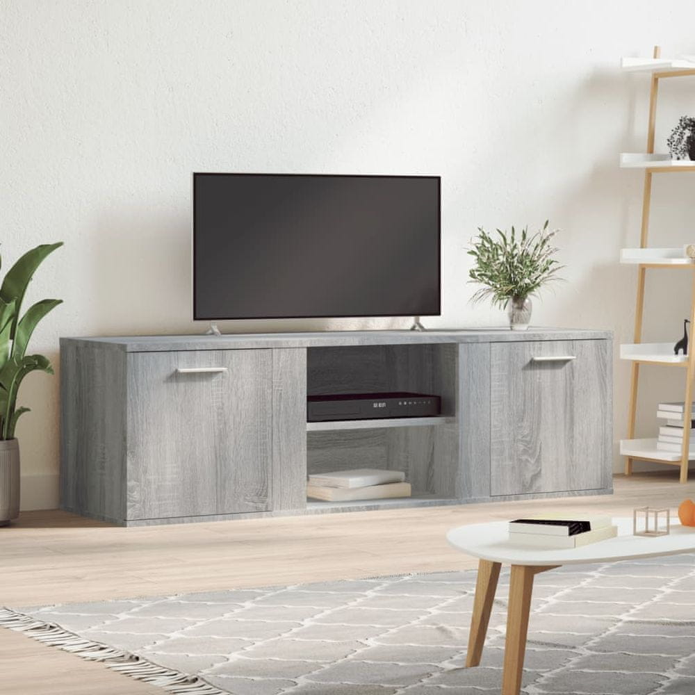 Vidaxl TV skrinka sivá sonoma 120x34x37 cm kompozitné drevo